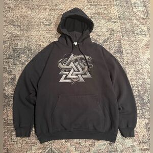 Y2K Black Graphic Hoodie